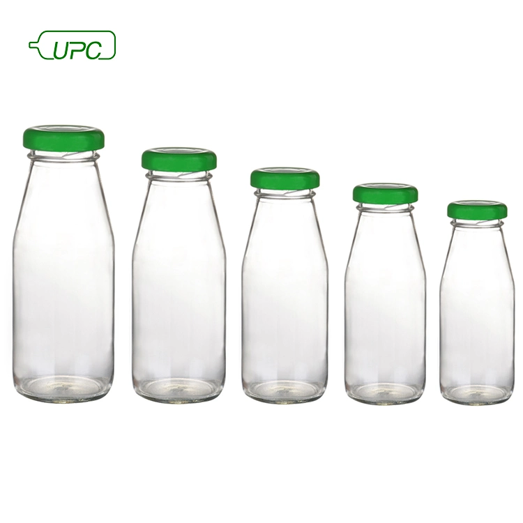 Wholesale Market Hot Selling Custom Empty Juice Bottles 4 Oz 8 Oz 12 Oz 16 Oz Clear Glass Packaging Bottles with Custom Cover