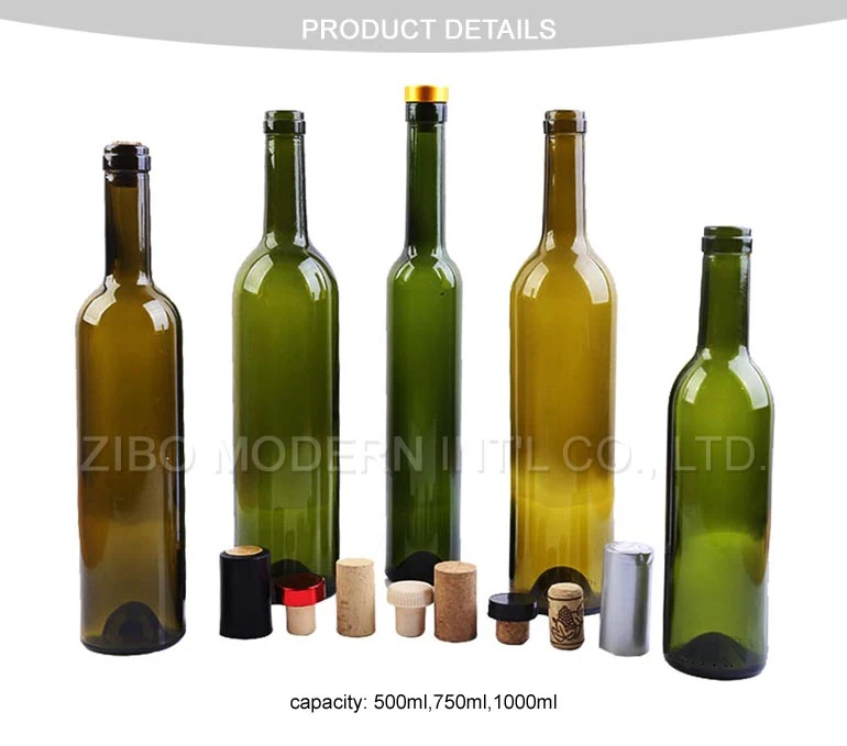 Wholesale Red Black Ice Wine 500ml 1000ml 750ml Empty Wine Bottle with Cork