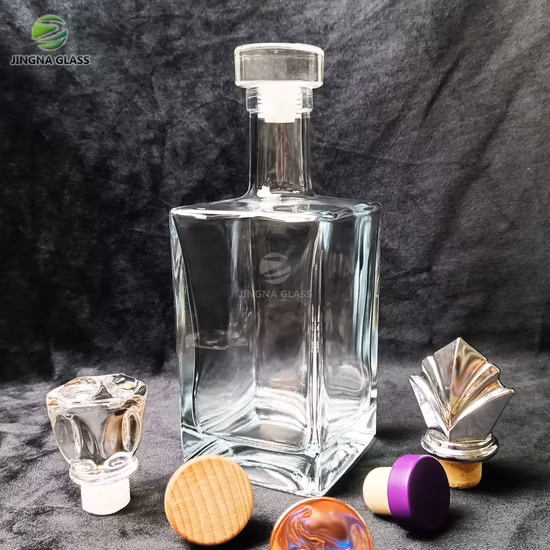 Personnalisé 500ml 700ml 750ml Bouteille En Verre Effacer Bouteilles En Verre Vides Vodka Whisky Brandy Bouteille En Verre Tequila Gin Liqueur Spiritueux Bouteille En Verre