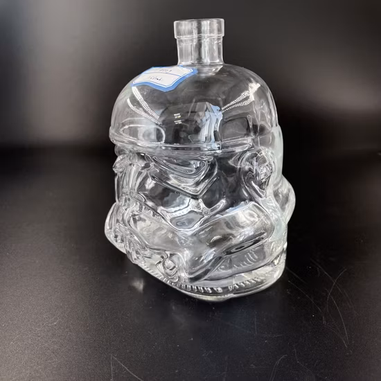 Custom High Grade 200ml 375ml 500ml Bouteille de vin de glace en verre dépoli transparent avec bouteille de vin standard en liège