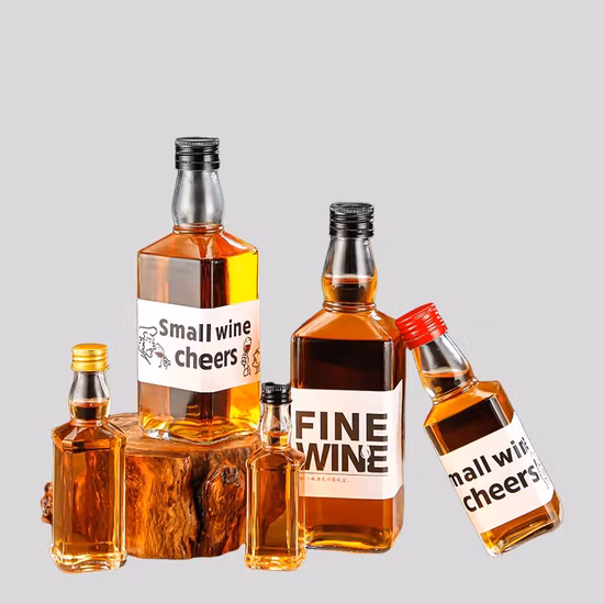 Bouteille de vodka Vin étranger Bouteille de vin mousseux Prune verte Verre de raisin blanc Vin de glace Bouteille vide