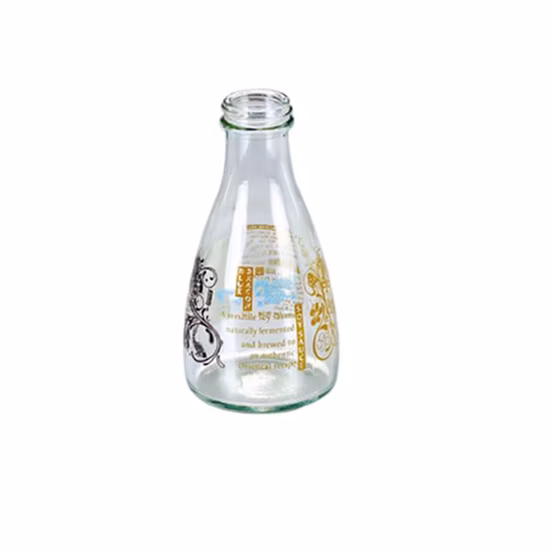 Bouteille en verre de jus de fruit rechargeable de marque en gros de haute qualité de 300 ml