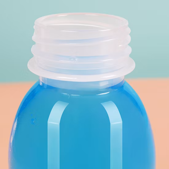 250 ml 300 ml Pet Transparent forme ronde impression personnalisée eau lait thé boisson bouteille de jus en plastique avec couvercle à vis
