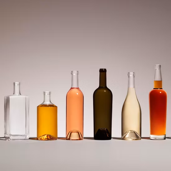 500 ml 750 ml 1 litre Unique Antique vert clair Bordeaux Bourgogne bouteille en verre de vin Champagne bouteille de vin mousseux