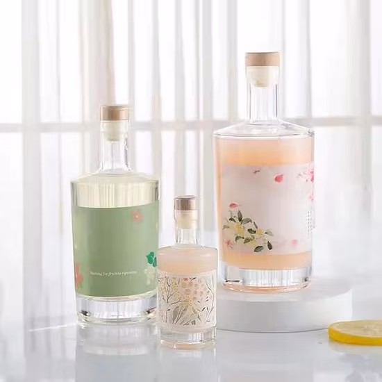 100 ml 375 ml 500 ml 750 ml liqueur vodka gin whisky bouteille en verre bouteille en verre lourd avec liège