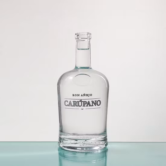 Bouteille d'alcool de 750 ml Bouteille en verre de vodka à grand cylindre vide Bouteille givrée pour vodka