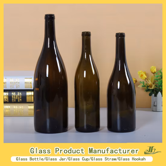 150 ml/250 ml/280 ml/300 ml/350 ml/400 ml/500 ml de vigne/eau/boisson/thé au lait/bouteille/jus/brandy/bière/cosmétique/whisky/parfum/huile essentielle fabricant de bouteilles en verre
