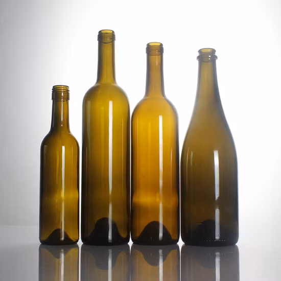 Stocké 187ml 375ml 750ml Dark Champagne Green Wine Bourgogne Bordelaise Bouteille