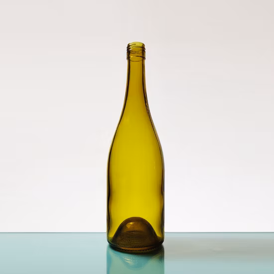 Bouteille de vin en verre transparent à long cou vide avec bouteille de champagne
