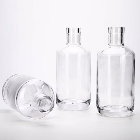 250ml 375ml 500ml 750ml 25cl 50cl 75cl High Flint Luxury Vodka Spirit Liquor Rhum Tequila Brandy Whisky Vin Verre Bouteille Bouchon à vis Bouchon en liège Or Décalque Impression