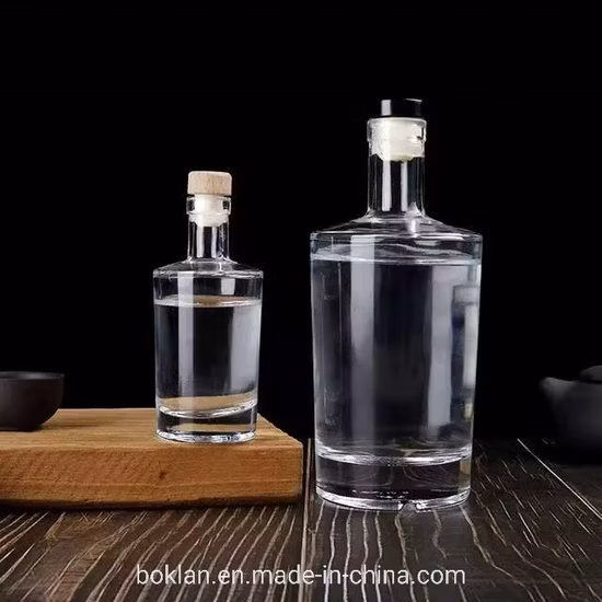 100 ml 375 ml 500 ml 750 ml bouteille en verre de liqueur pour vodka gin whisky rhum avec liège
