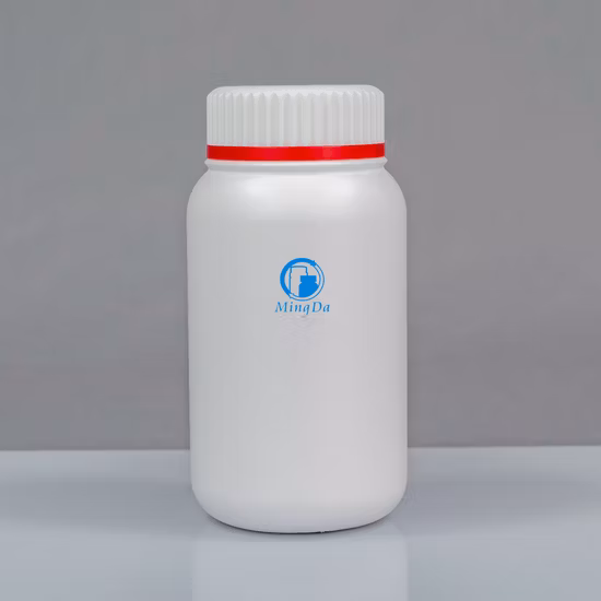 Bouteille en plastique ronde haute densité de qualité alimentaire avec finition du cou de 38 mm avec peau mate