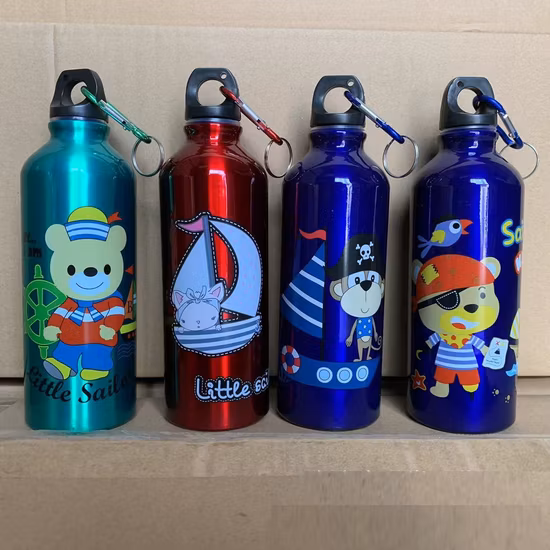 Sports de plein air Gym Fitness Aluminium Bouilloire Vélo Équipement Vélo Montagne Camping Vélo Tasse À Eau Bouteille Logo Personnalisé FDA CE avec Anneau De Levage