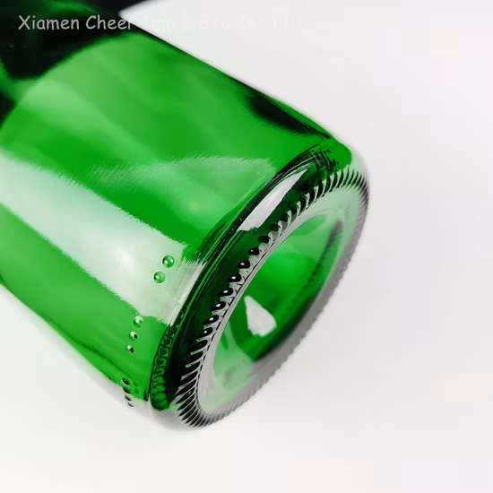 Bouteille de champagne en verre de couleur vert émeraude de 750 ml